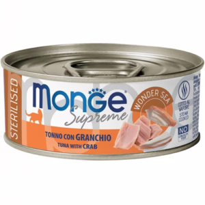 Monge supreme sterilised tonno con granchio 80g