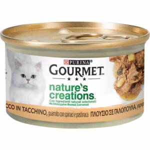 Gourmet nature's creation tacchino, spinaci e pastinaca 85gr