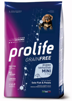 Prolife grain free puppy mini sogliola e patate 600g
