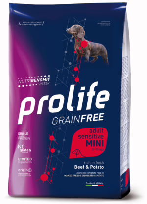 Prolife grain free adult mini manzo e patate 600g