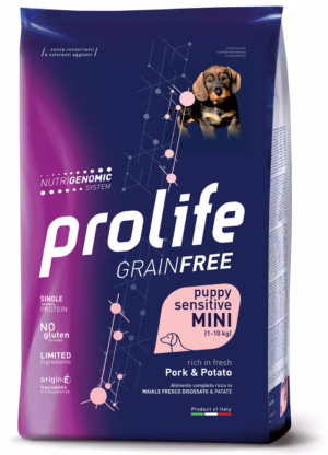 Prolife grain free puppy mini maiale e patate 600g