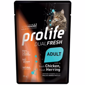 Prolife cat dual fresh pollo e aringa 85g
