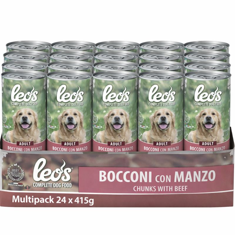 Leo’s Bocconi con Manzo Adult 24x415g