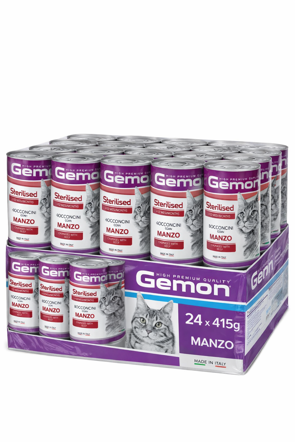 Gemon Bocconcini Sterilised con Manzo 24x415g