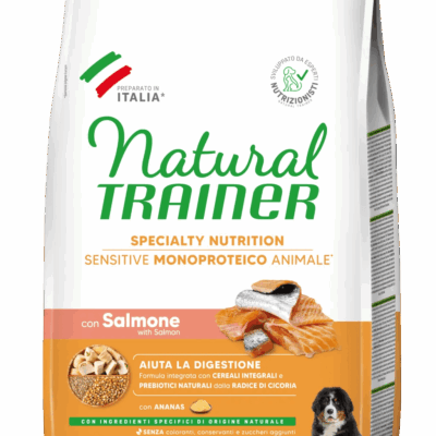 Trainer Sensitive Medium&Maxi Puppy&Junior No Gluten con Salmone e Cereali Integrali