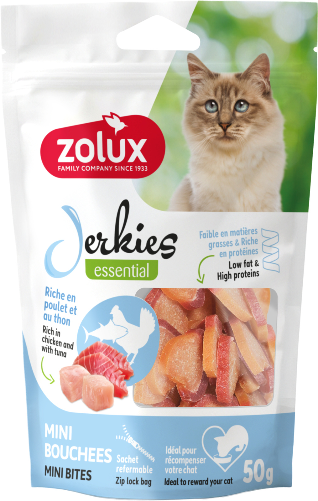 Zolux Jerkies Snack Bocconcini Pollo e Tonno 50g