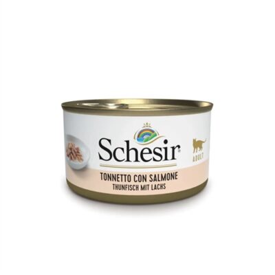 SCHESIR Tonnetto con Salmone in Gelatina per Gatti - 85gr