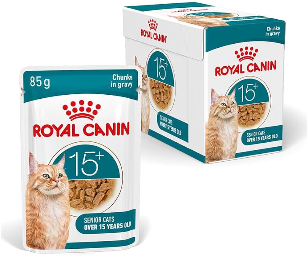 Royal Canin Ageing 15+ Bocconcini in Salsa 12x85g – Alimento Umido Completo per Gatti Senior oltre 15 Anni