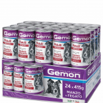 Gemon Medium Adult Bocconi con Manzo e Fegato - 24x415g