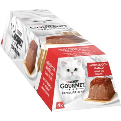 Purina Gourmet Revelations Mousse con Manzo per Gatti - 4x57g