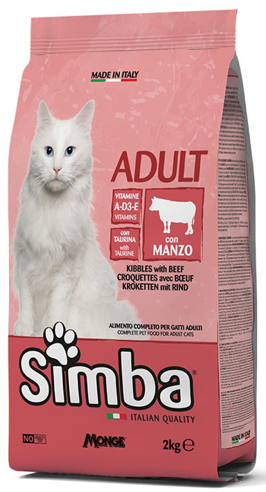 Simba Cat Adult Crocchette Gatto Adulto Manzo 2kg