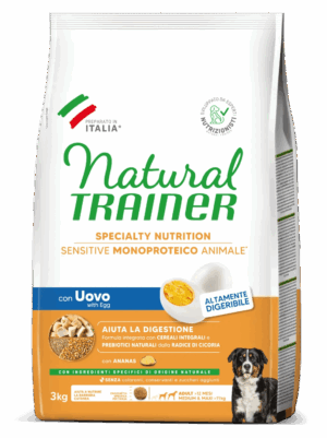 Trainer Sensitive Medium&Maxi Adult No Gluten con Uovo e Cereali Integrali