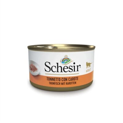 SCHESIR Tonnetto con Carote in Gelatina per Gatti - 85gr