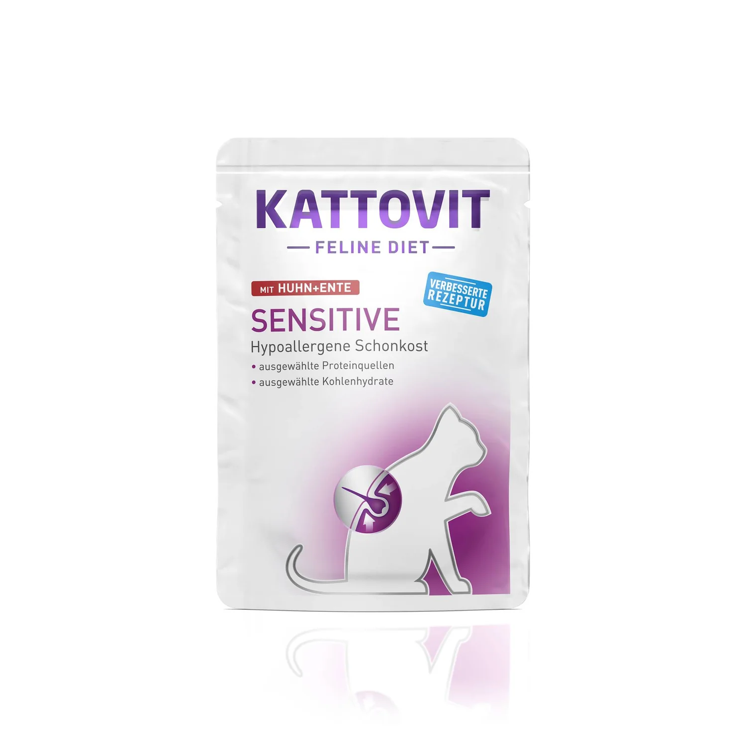 Kattovit Bocconcini in salsa Sensitive Pollo e Anatra 85g