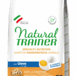 Trainer Sensitive Medium&Maxi Adult No Gluten con Uovo e Cereali Integrali - 12kg