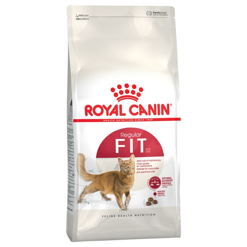 Royal Canin Regular Fit 32 - Crocchette Complete per Gatti Adulti Attivi