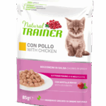 Natural Trainer Kitten&Young Bocconcini in Salsa 85g - Pollo