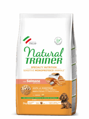 Trainer Sensitive Small&Toy Puppy&Junior No Gluten Salmone e Cereali Integrali