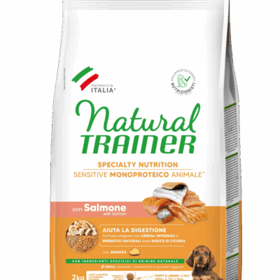 Trainer Sensitive Small&Toy Puppy&Junior No Gluten Salmone e Cereali Integrali