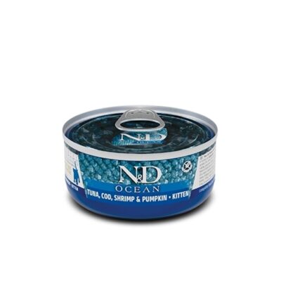 N&D Ocean Kitten Tonno, Merluzzo, Gamberetto 70g