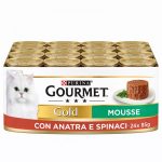 Gourmet Gold Mousse Anatra e Spinaci - 24x85g