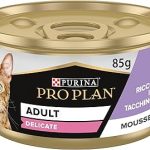 Purina ProPlan Adult Delicate Mousse al Tacchino – Alimento Umido Completo per Gatti Adulti con Digestione Sensibile - 85g
