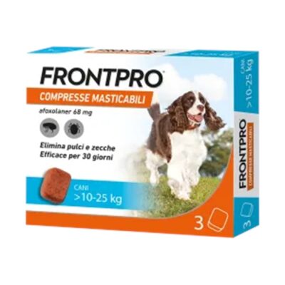 Frontpro 10-25Kg, 3cpr - Antiparassitario per Cani