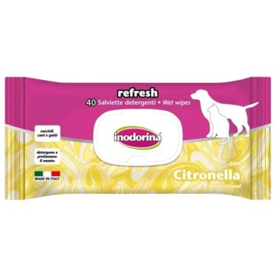 Inodorina Refresh Salviette Detergenti Citronella - 40 Pezzi