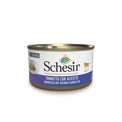 Schesir Tonno con Alicette in Gelatina 85gr per Gatti