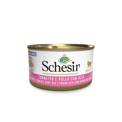 Schesir Tonno con Pollo e Riso 85gr - Cibo Umido per Gatti