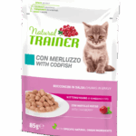 Natural Trainer Kitten&Young Bocconcini in Salsa 85g - Merluzzo
