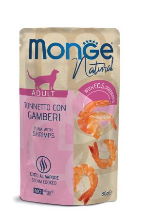 Monge Natural Bustine Tonno e Gamberetti 80g