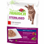 Natural Trainer Sterilised Adult Bocconcini in Salsa 85g - Manzo
