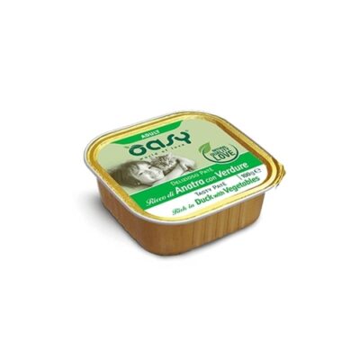 Oasy Adult Vaschetta Delizioso Paté Anatra e Verdure 100gr