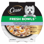 Cesar Fresh Bowls 85g - Anatra, Riso Rosso, Carote e Patate Viola