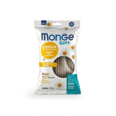 Monge Gift All Breeds Senior Coniglio con Camomilla Dental Sticks 210g