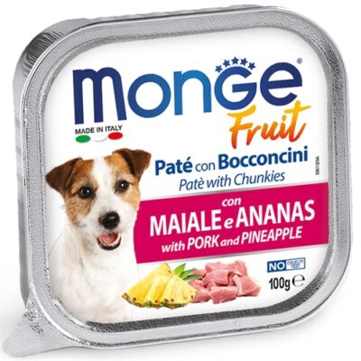 Monge Fruit Maiale e Ananas 100g - Cibo Umido per Cani