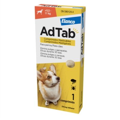 AdTab Cane 5,5-11 kg - 3 Compresse Masticabili Antiparassitarie