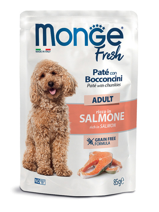 Monge Fresh Paté con Bocconcini Adult Salmone 85g