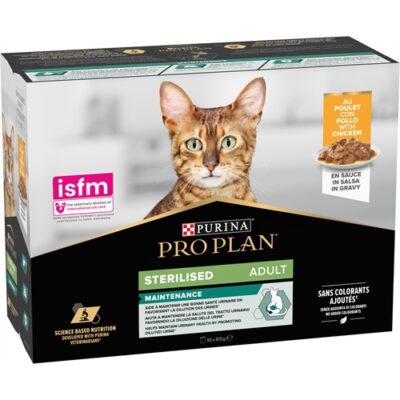 Proplan Multipack Adult Sterilised Stracetti di Pollo in Salsa 10x85g