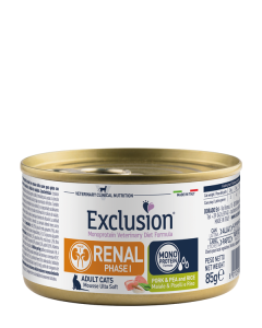 Exclusion Renal Fase 1 Maiale, Piselli e Riso 85gr
