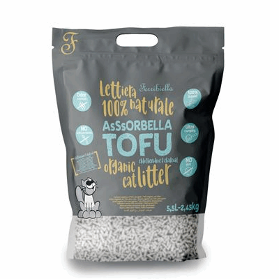 Lettiera Assorbella Tofu Carbone e Clorexidina 5.5lt