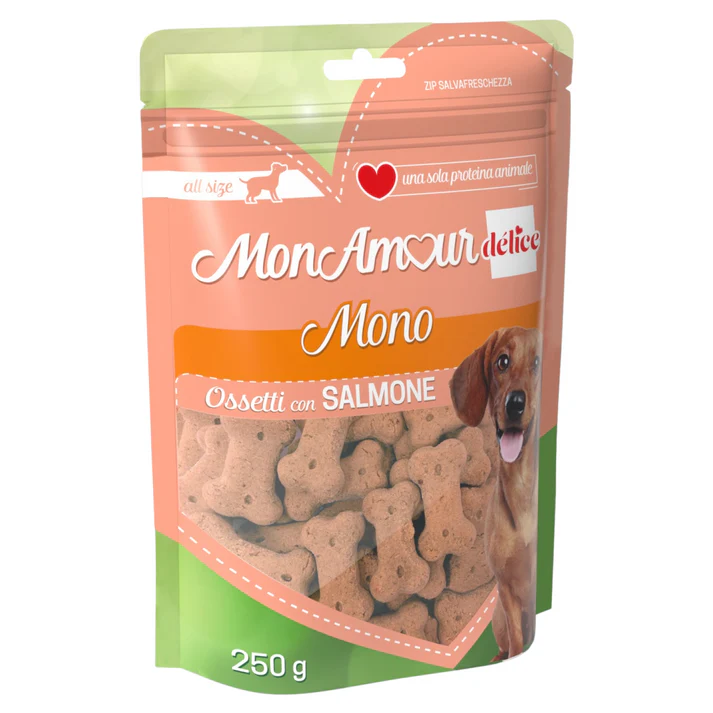 MonAmour Delice Monoprotein Ossetti con Salmone 250g