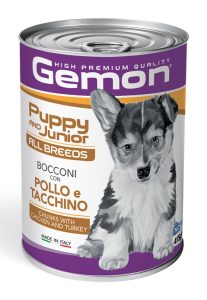 Gemon All Breeds Puppy & Junior Bocconi con Pollo e Tacchino