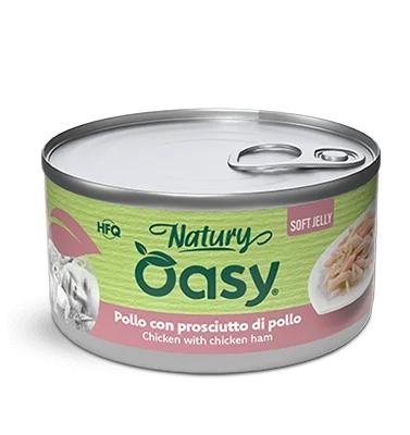 Oasy Natury Soft Jelly Pollo con Prosciutto 150gr