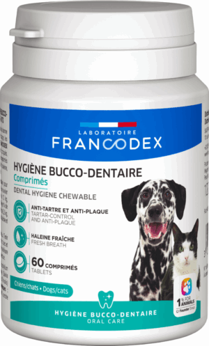 Francodex Dentifricio in Compresse per Cani - 60 Pezzi