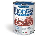 Monge Monoproteico Puppy 400g – Paté Monoproteico per Cuccioli - Solo Agnello
