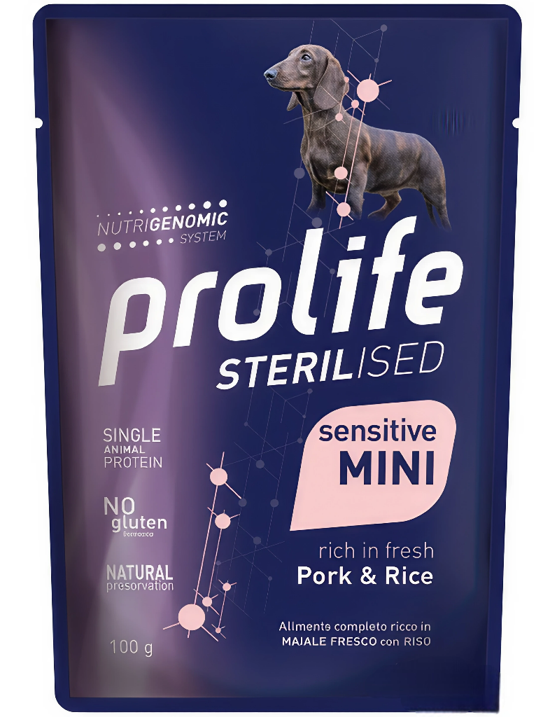 Prolife Sterilised Maiale e Riso Mini 100g
