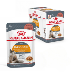 Royal Canin Hair & Skin Care in Salsa – Alimento Completo per Gatti Adulti con Pelle Sensibile e Mantello Spento - 12x85g