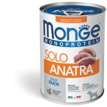 Monge Monoproteico Paté 400g – Alimento Umido Monoproteico per Cani Adulti - Solo Anatra - Adult